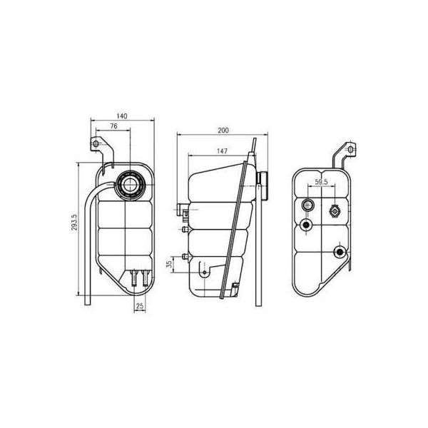 Mahle Crt 118 000S - Oe 220 500 00 49 Vaso Di Espansione Per Classe G (W463), Classe S (W220), Classe S (C215)-image