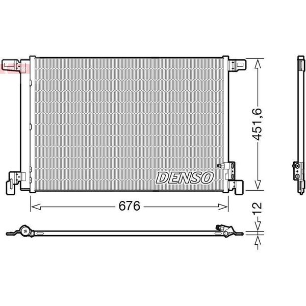 Denso DCN02008 - Condensatore Aria Condizionata Oe 4M0816421B Con Essiccatore Per Q7 (4M)-image