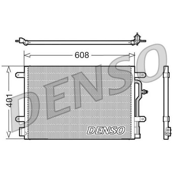 Denso DCN02011 - Condensatore Aria Condizionata Oe 8E0260403B Per A4 (8E), A4 (8H), A6 (4B)-image