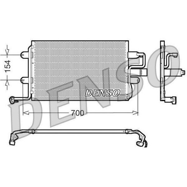 Denso DCN32017 Condensatore Climatizzatore Condensatore Climatizzatore Per Vw Golf Iv Hatchback (1J1)-image