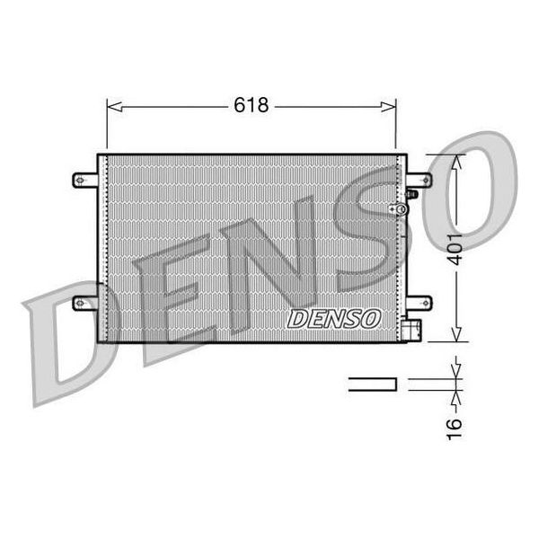 Denso DCN02006 - Condensatore Aria Condizionata Oe 4F0260403P Per A6 (4F), A4 (8E), A4 (8H), A4 (8K), Exeo (3R)-image