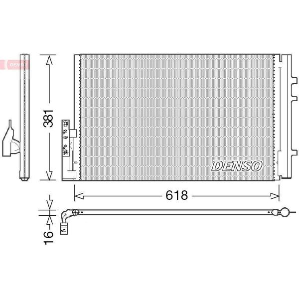 Denso DCN05014 - Oe 64539216143 Condensatore Aria Condizionata Con Essiccatore Per X3 (F25), X4 (F26)-image