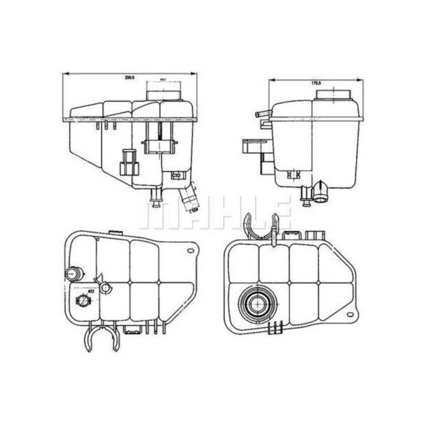 Mahle Crt 126 000S - Oe 203 500 00 49 Vaso Di Espansione Per Classe C (W203), Classe C (CL203), Classe C (S203), Classe Clc (CL203), Clk (C209), Clk (A209)-image