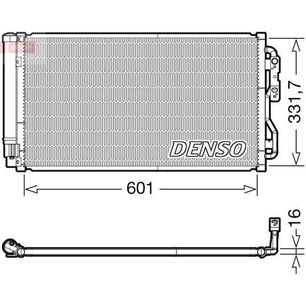 Denso DCN05033 - Condensatore Aria Condizionata Oe 64506804722 Per Serie 2 (F22, F87), Serie 3 (F30), Serie 1 (F20), Serie 1 (F21), Serie 2 (F23), Serie 3 Gt (F34), Serie 3 (F31), Serie 4 (F33), Serie 4 (F32, F82), Serie 4 (F36), I3 (I01)-image