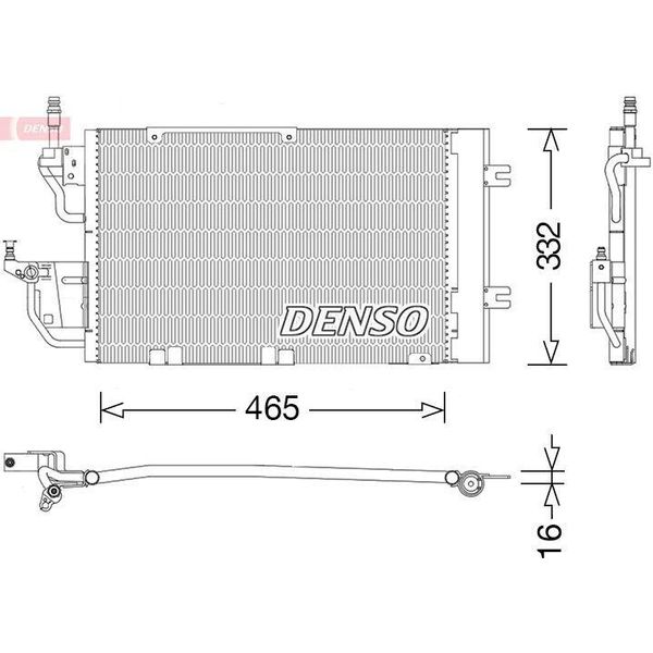 Denso DCN20037 - Oe 13300339 Condensatore Aria Condizionata Con Essiccatore Per Astra H, Zafira B-image
