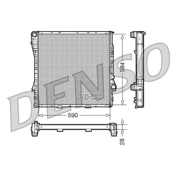 Denso DRM05116 - Oe 1439104 Radiatore, Raffreddamento Motore Per X5 (E53)-image