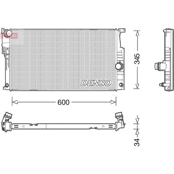 Denso DRM05004 - Radiatore Oe 17117618807, Raffreddamento Motore Per Serie 1 (F20), Serie 1 (F21), Serie 2 (F23), Serie 2 (F22, F87), Serie 3 (F30), Serie 3 Gt (F34), Serie 3 (F31), Serie 4 (F33), Serie 4 (F32, F82), Serie 4 (F36)-image