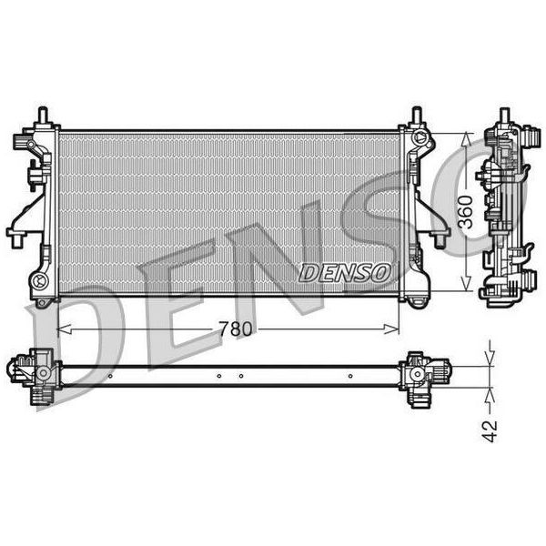 Denso DRM21102 - Radiatore Oe 1330S3, Raffreddamento Motore Per Jumper, Ducato, Boxer-image