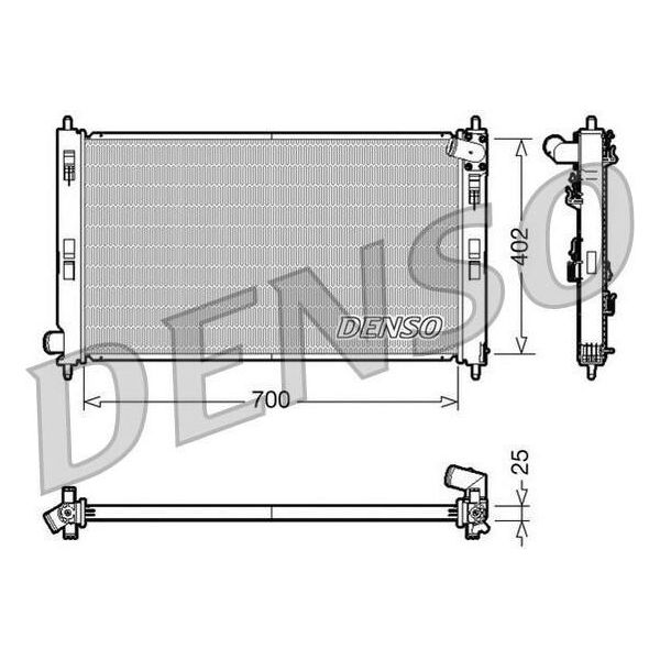 Denso DRM45032 - Radiatore Oe 1330T0, Raffreddamento Motore Per C-Crosser (Vu, Vv), 4007 (Vu, Vv)-image