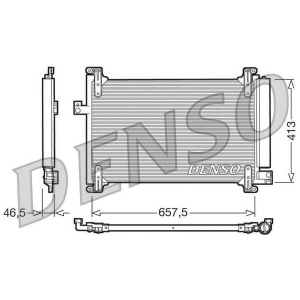 Denso DCN09083 - Oe 51751384 Condensatore Aria Condizionata Con Essiccatore Per Multipla-image