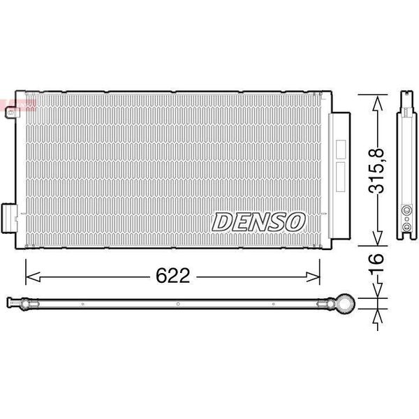Denso DCN09044 - Oe 51887955 Condensatore Aria Condizionata Con Essiccatore Per 500L (351, 352), Tipo-image