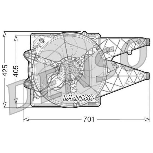 Denso DER09101 - Ventola Radiatore Oe 51833973 Per Doblo-image