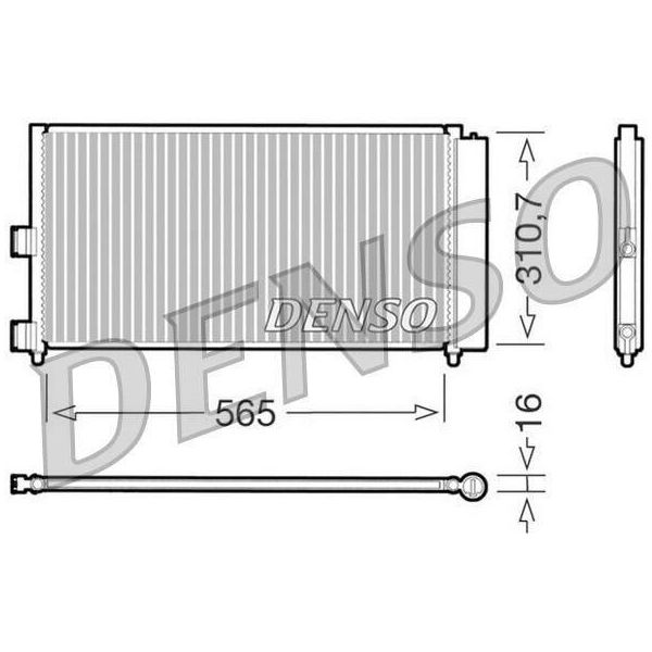 Denso DCN09070 - Oe 46820833 Condensatore Aria Condizionata Con Essiccatore Per Doblo, Punto, Idea-image