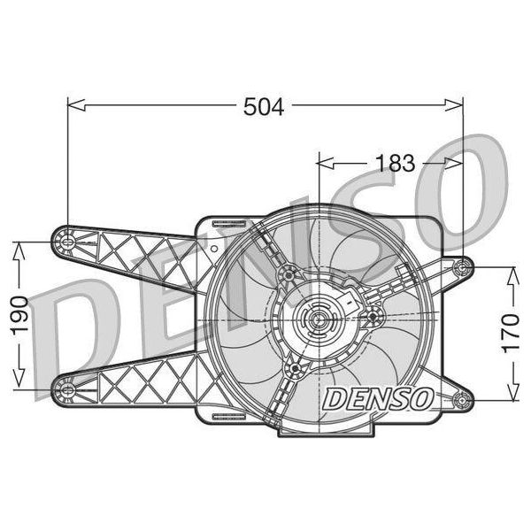 Denso DER09016 - Ventola Radiatore Oe 46789792 Per Seicento-image