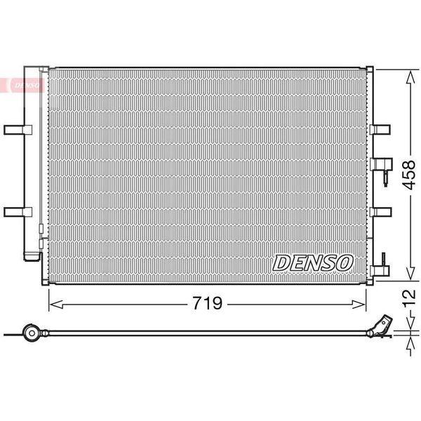 Denso DCN10036 - Condensatore Aria Condizionata Oe 1778169 Con Essiccatore Per Tourneo Custom, Transit Custom, Transit V363-image