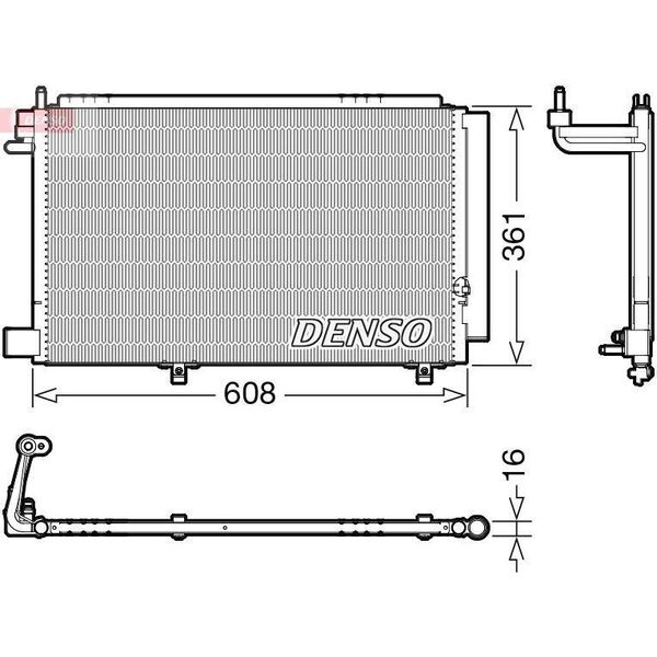 Denso DCN10041 - Condensatore Aria Condizionata Oe 1513108 Con Essiccatore Per Fiesta Vi-image