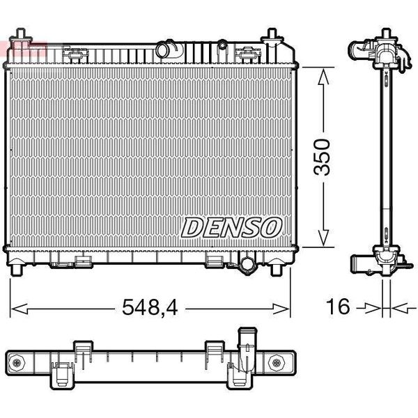Denso DRM10113 - Oe 1772874 Radiatore, Raffreddamento Motore Per B-Max, Fiesta Vi-image