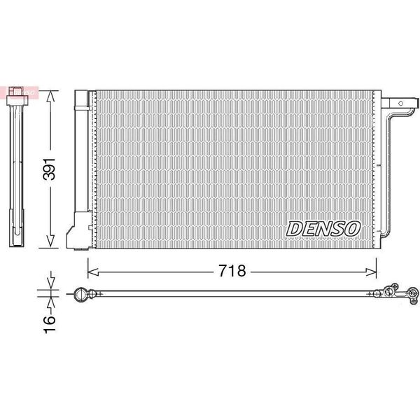 Denso DCN10028 - Condensatore Aria Condizionata Oe 1684204 Con Essiccatore Per C-Max, Focus Iii, Grand C-Max-image