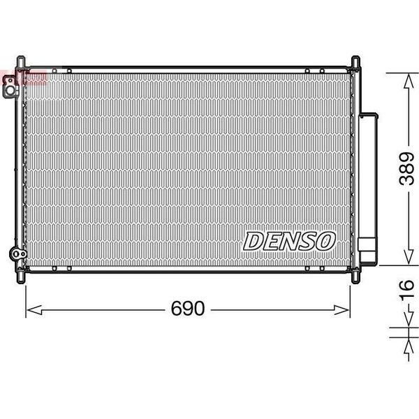Denso DCN40016 - Condensatore Aria Condizionata Oe 80110SEA003 Con Essiccatore Per Accord Vii-image
