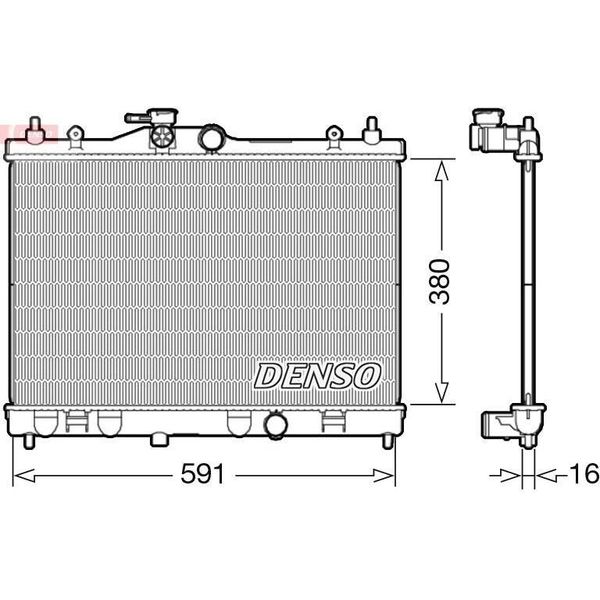 Denso DRM46040 - Radiatore Oe 214101FD5A, Raffreddamento Motore Per Juke (F15)-image