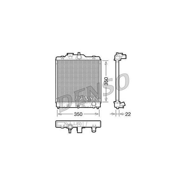 Denso DRM40003 - Oe 19010P01003 Radiatore, Raffreddamento Motore Per Civic V, Civic Vi, Civic Vii, Crx Iii (Eg, Eh), HR-V (Gh)-image