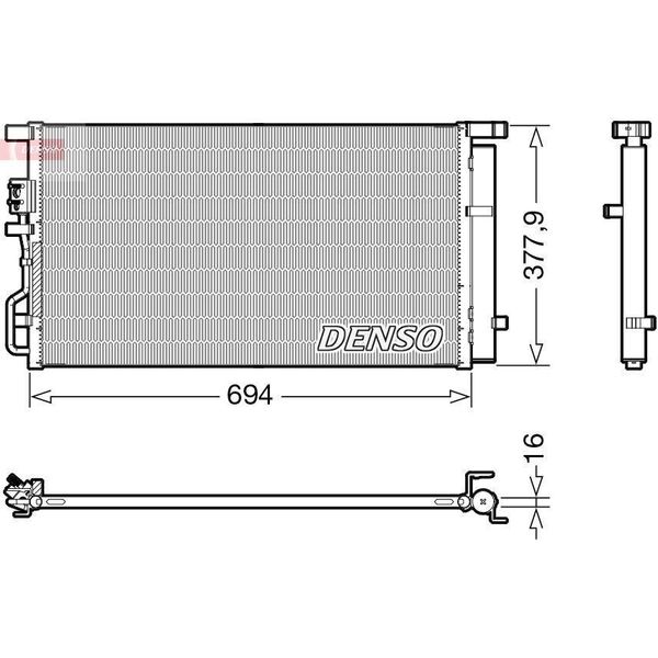 Denso DCN41019 - Condensatore Aria Condizionata Oe 97606D7500 Con Essiccatore Per Tucson (Tl), Sportage (Ql, Qle)-image