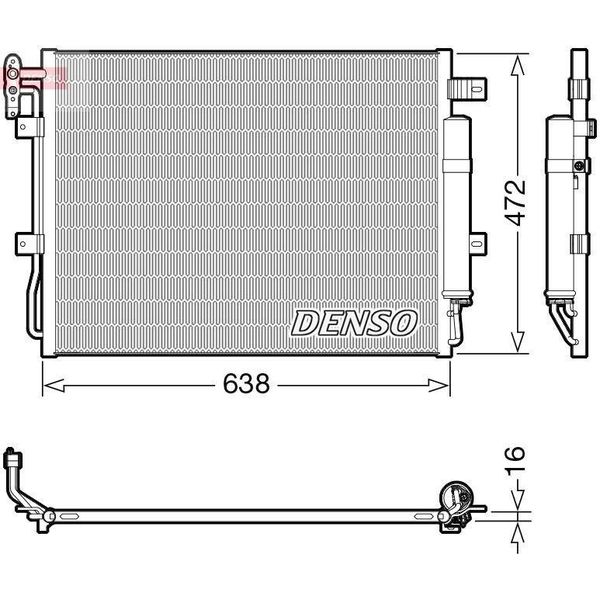 Denso DCN14003 - Condensatore Aria Condizionata Oe JRB500250 Con Essiccatore Per Discovery Iv (L319), Range Rover Sport (L320)-image