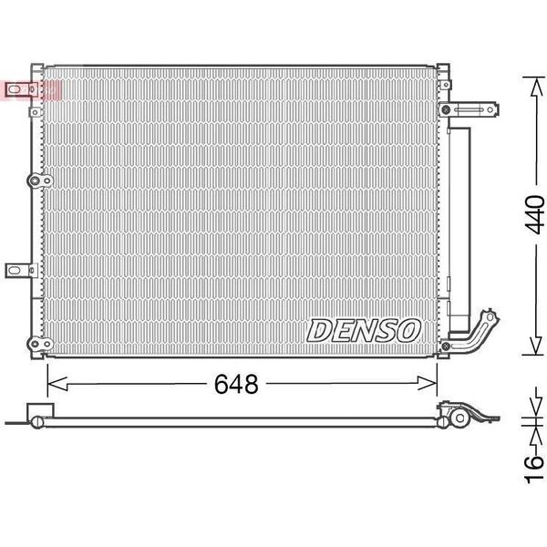 Denso DCN06018 - Condensatore Aria Condizionata Oe 52014775AB Con Essiccatore Per Cherokee (Kl)-image