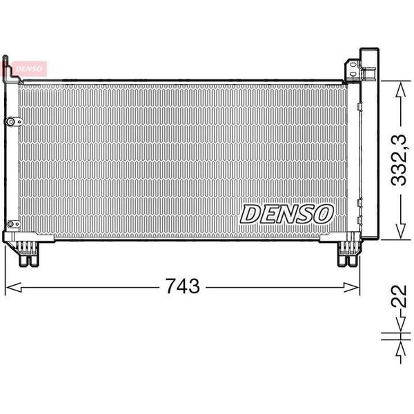 Denso DCN51014 - Oe 8846048220 Condensatore Aria Condizionata Con Essiccatore Per Rx (L2)-image