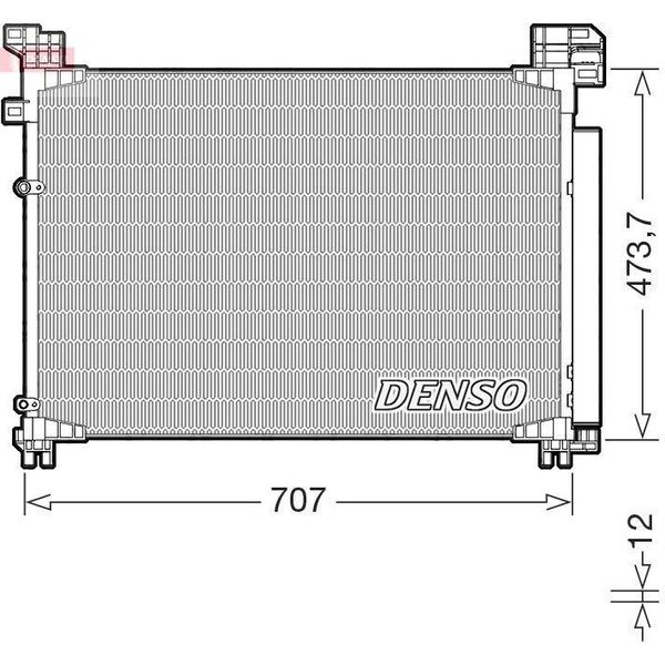 Denso DCN51020 - Condensatore Aria Condizionata Oe 8846048230 Per Rx (L2)-image