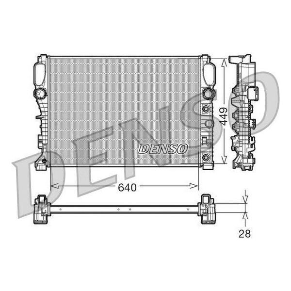Denso DRM17091 - Radiatore Oe 2115001302, Raffreddamento Motore Per Cls (C219), Classe E (W211), Classe E (S211)-image