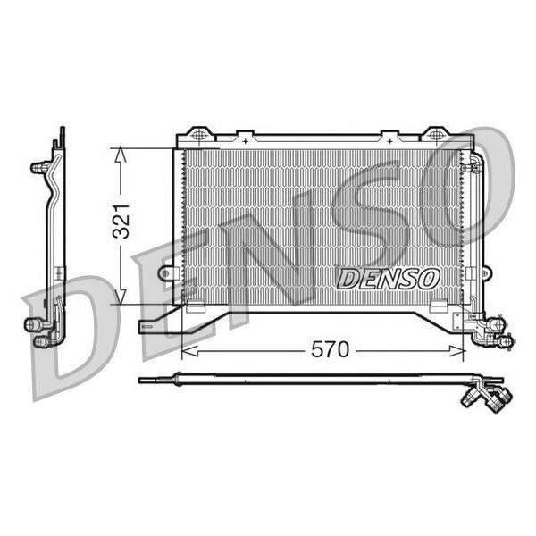 Denso DCN17020 - Condensatore Aria Condizionata Oe 2108300370 Per Classe E (W210), Classe E (S210)-image