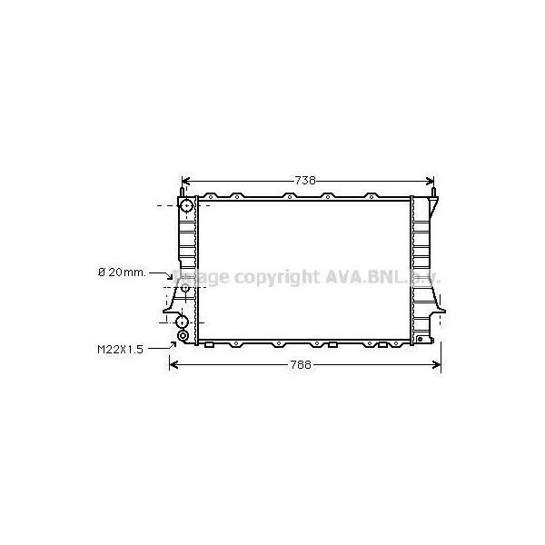 Prasco AIA2077 - Oe 4A0121251 Radiatore, Raffreddamento Motore Per A6 (4A)-image