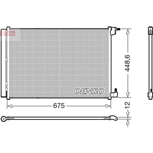 Denso DCN17060 - Oe 0995000454 Condensatore Aria Condizionata Con Essiccatore Per Classe E (S213), Classe C (W205), Classe C (A205), Classe C (C205), Classe C (S205), Classe E (W213), Classe E (C238), Glc (X253), Glc (C253), Glc-image