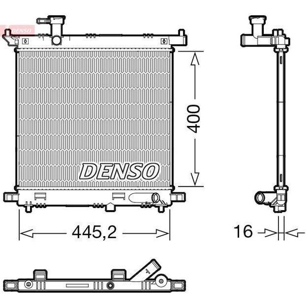 Denso DRM46066 - Oe 214103VA1A Radiatore, Raffreddamento Motore Per Note (E12)-image