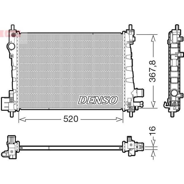 Denso DRM20127 - Oe 1300375 Radiatore, Raffreddamento Motore Per Karl (C16)-image