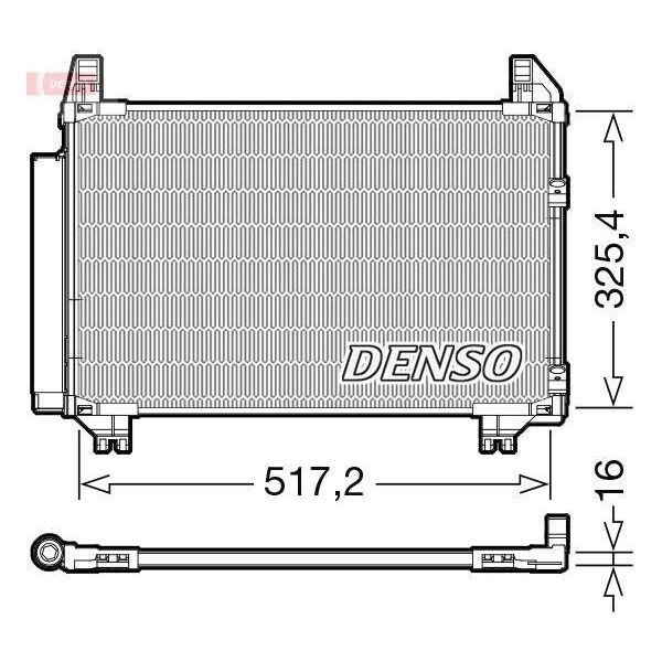 Denso DCN50101 - Condensatore Aria Condizionata Oe 884600D050 Con Essiccatore Per Yaris (P1), Yaris (P9)-image