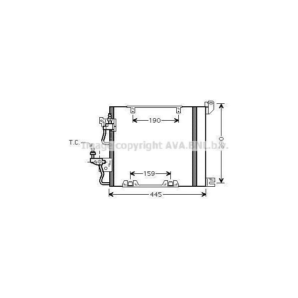 Prasco OL5368D - Condensatore Aria Condizionata Oe 1850099 Con Essiccatore Per Astra H, Astra G, Astra (A04), Zafira B-image