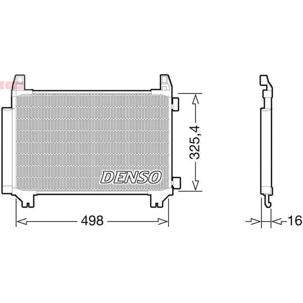 Denso DCN50028 - Oe 447770 4251 Condensatore Aria Condizionata Con Essiccatore Per Yaris (P13)-image