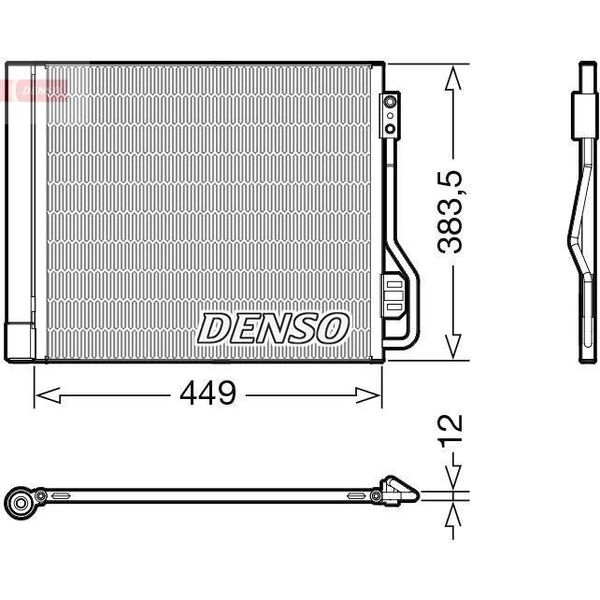 Denso DCN16002 - Oe 4515000054 Condensatore Aria Condizionata Con Essiccatore Per Fortwo Cabrio (451), Fortwo (451)-image
