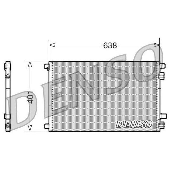 Denso DCN23012 - Condensatore Aria Condizionata Oe 8200115543 Per Grand Scenic Ii (Jm), Megane I, Megane Ii, Scenic I, Scenic Ii-image