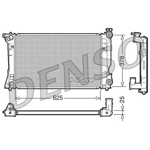 Denso DRM50035 - Radiatore Oe 164000H180, Raffreddamento Motore Per Avensis (T25)-image