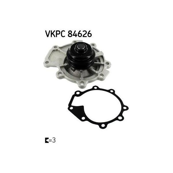 Skf Vkpc 84626 - Pompa Dell'acqua Oe 3006897 Per Cougar, Maverick, Mondeo Ii, Mondeo Iii, X-Type (X400)-image