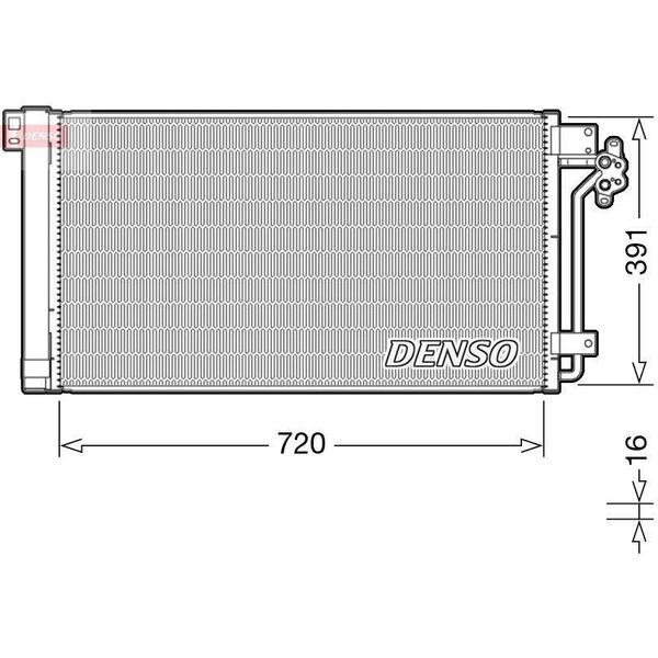 Denso DCN32020 - Condensatore Aria Condizionata Oe 7H0820411B Con Essiccatore Per T5-image