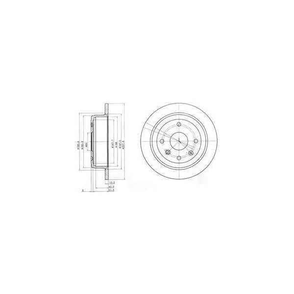 Dr!Ve+ DP1010.11.0174 - Oe 96549630 Disco Freno, Asse Posteriore Per Aveo (T250, T255), Lacetti (J200)-image