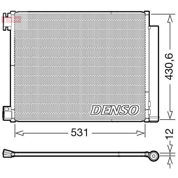 Denso DCN23039 - Condensatore Aria Condizionata Oe 921001829R Con Essiccatore Per Grand Scenic Iv (R9), Megane Iv, Scenic Iv, Talisman-image