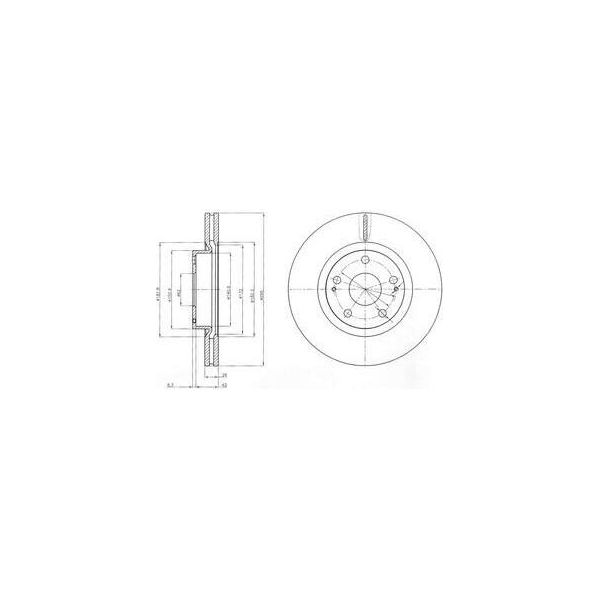 Dr!Ve+ DP1010.11.0506 - Oe 43512 0F010 Disco Freno, Assale Anteriore Per Corolla Verso (E12)-image