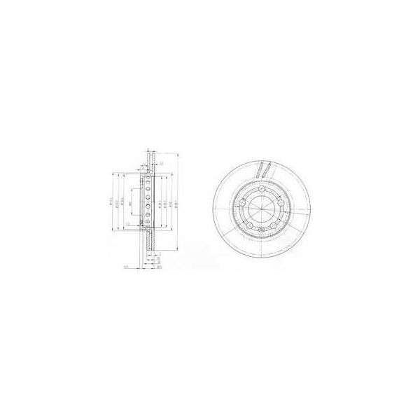 Dr!Ve+ DP1010.11.0379 - Oe 6Q0 615 301 Disco Freno, Asse Anteriore Per Fabia Ii (54), Fabia I (6Y), Fox (5Z), Polo (9N)-image