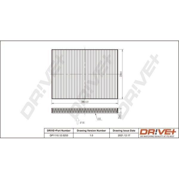 Dr!Ve+ DP1110.12.0253 - Filtro Aria Abitacolo Oe 82205905 Per Voyager Iv-image