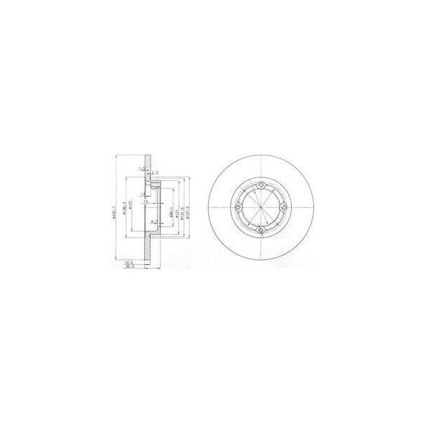 Dr!Ve+ DP1010.11.0124 - Oe 96284392 Disco Freno, Asse Anteriore Per Matiz (M200, M250), Spark (M200, M250)-image